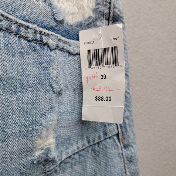 PISTOLA DISTRESSED CUT-OFF DENIM SKIRT, SIZE 30, NWT - Picture 6 of 8